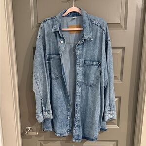 H&M Blue Denim Button Down Shirt